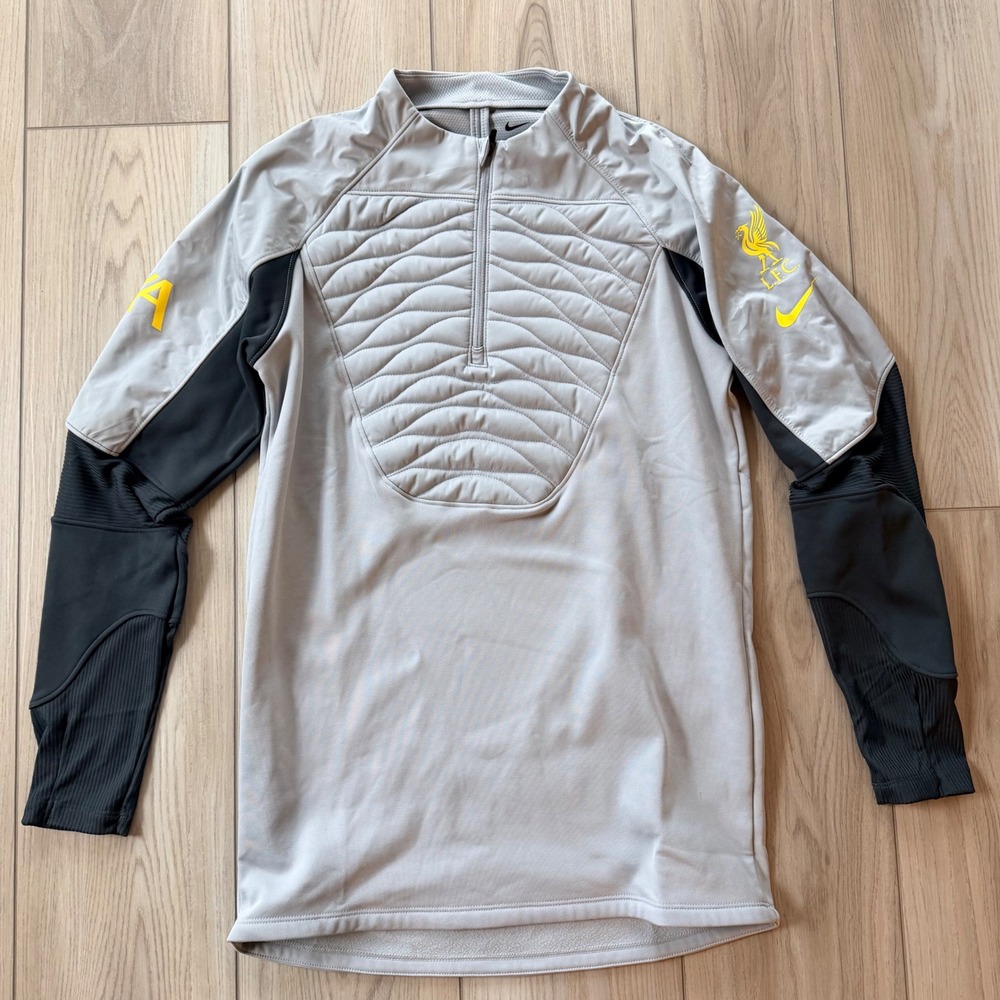 Nike Liverpool FC Drill Strike 2021/2022 Small Grey Quilted Training Pullover
